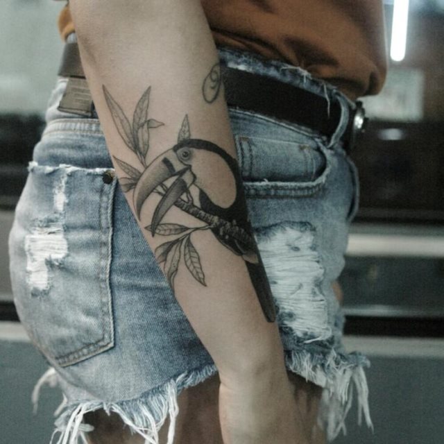 tattoo femenino pajaro 64