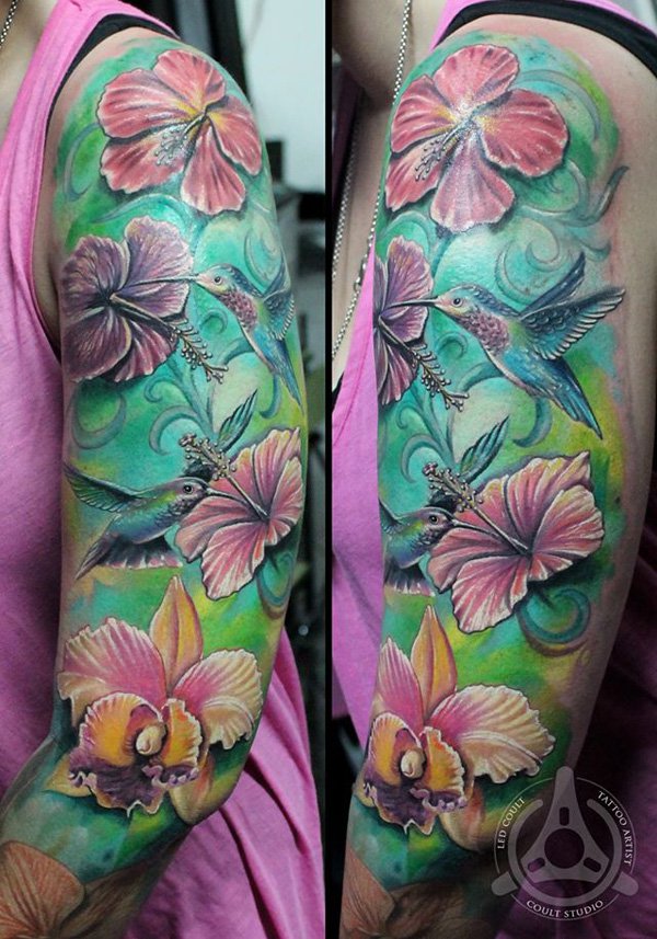 Tatuajes de Flores hawaianas: Hibisco, Plumerias, Orquídeas y otras