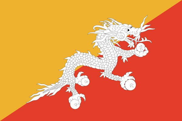 Bandera de Bután. Historia y significado