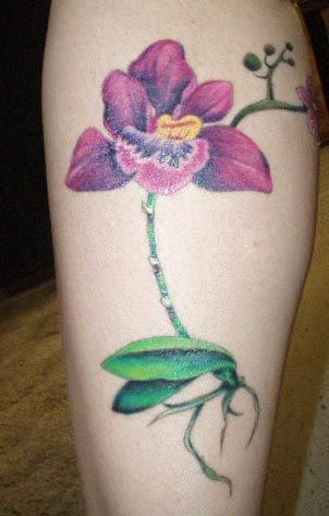 tatuaje flor orquidea 1004