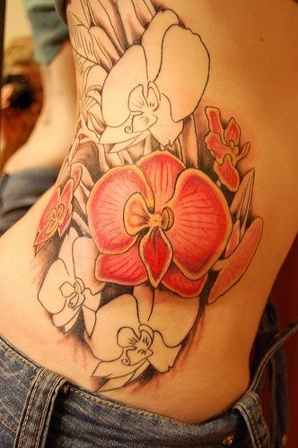 tatuaje flor orquidea 1013
