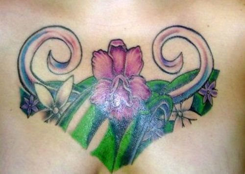 tatuaje flor orquidea 1016