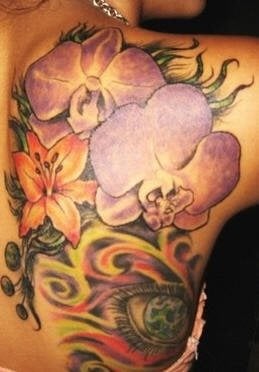 tatuaje flor orquidea 1023