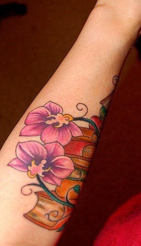 tatuaje flor orquidea 1034