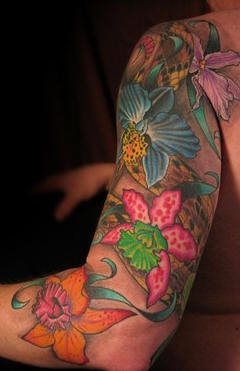 tatuaje flor orquidea 1035