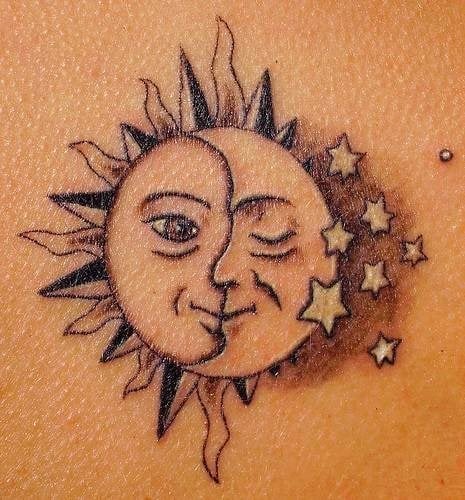 tatuaje luna sol 1077