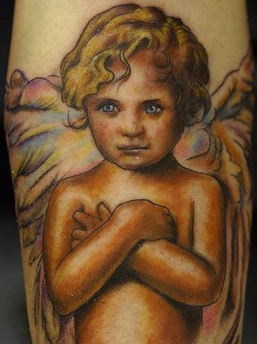 tatuaje angel pequeno 1006