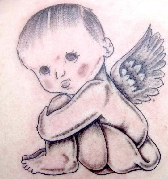 tatuaje angel pequeno 1021