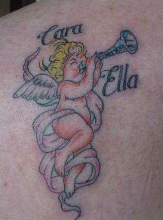 tatuaje angel pequeno 1026