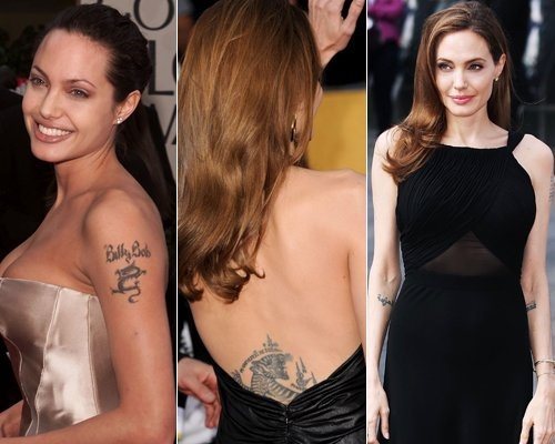 Angelina Jolie presenta varios diseos, en estas imagenes podemos ver en concreto tres de ellos