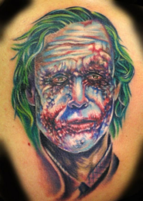 Realista diseo del personaje del Joker interpretado por el actor Heath Ledger en la pelcula El caballero oscuro