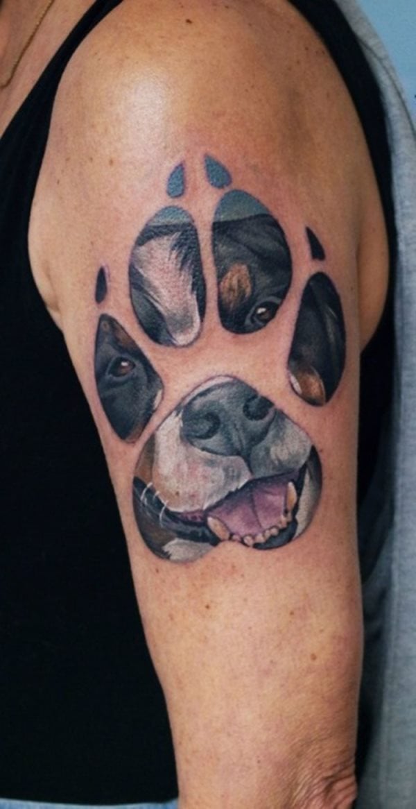 tatuaje huella perro 173