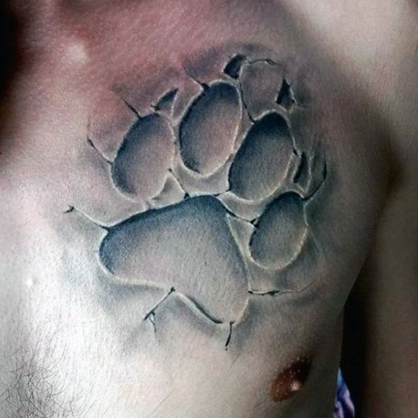 tatuaje huella perro 77