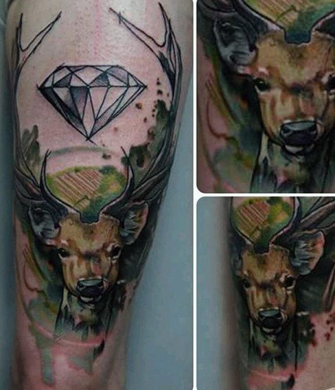 tatuaje ciervo para hombre 20