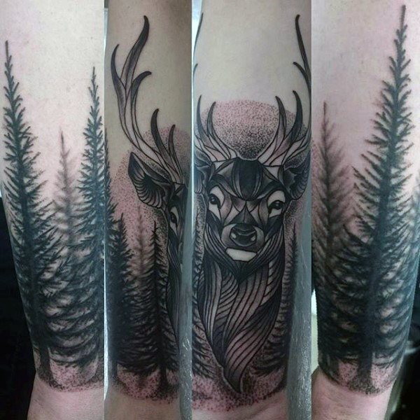 tatuaje ciervo para hombre 38