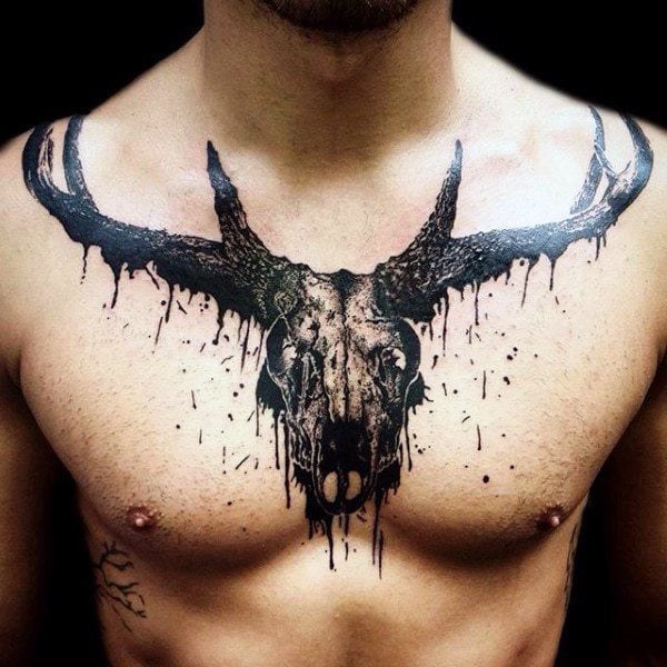 tatuaje ciervo para hombre 47