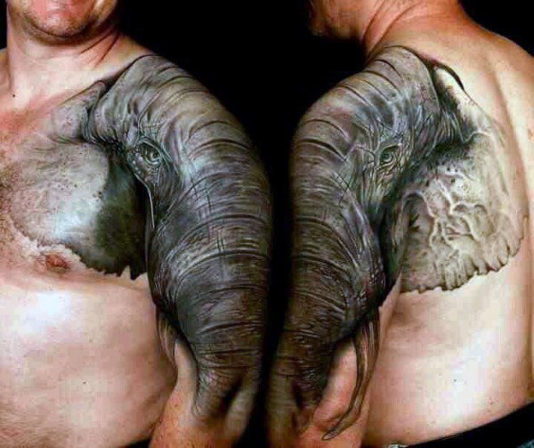 tatuaje elefante para hombre 09