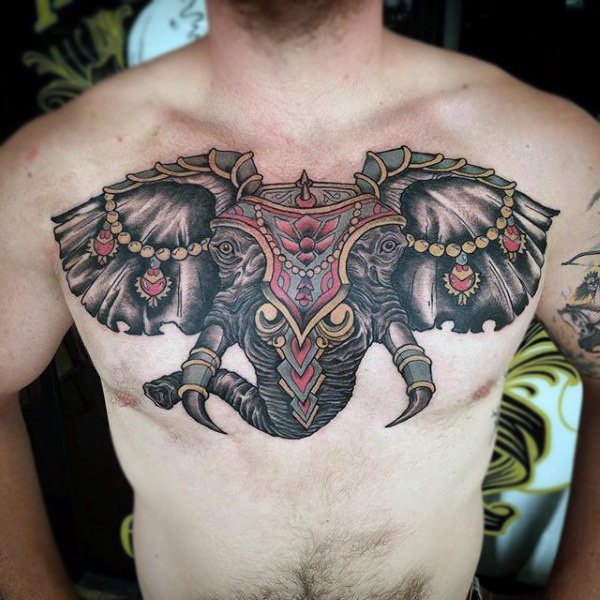 tatuaje elefante para hombre 17