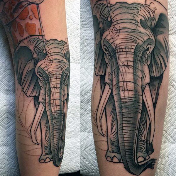tatuaje elefante para hombre 18