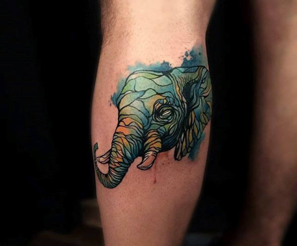 tatuaje elefante para hombre 20