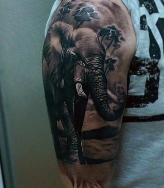 tatuaje elefante para hombre 25