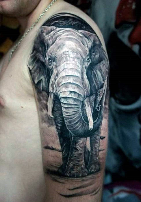 tatuaje elefante para hombre 33