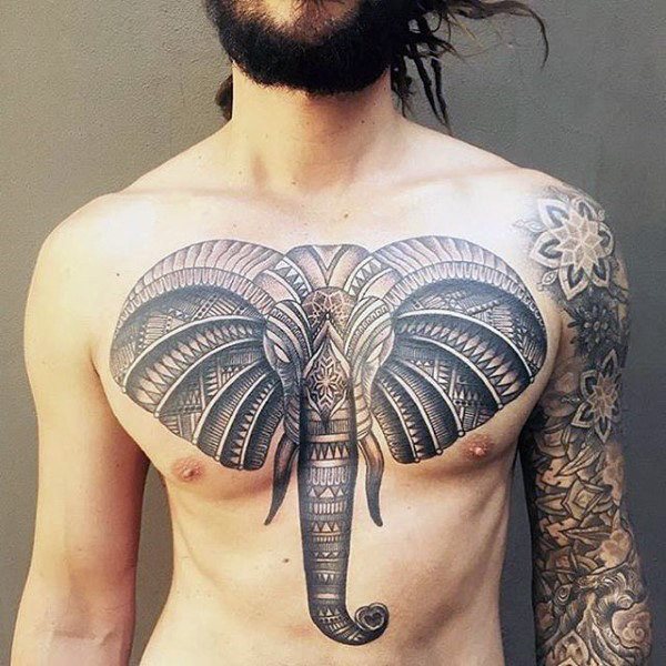 tatuaje elefante para hombre 34