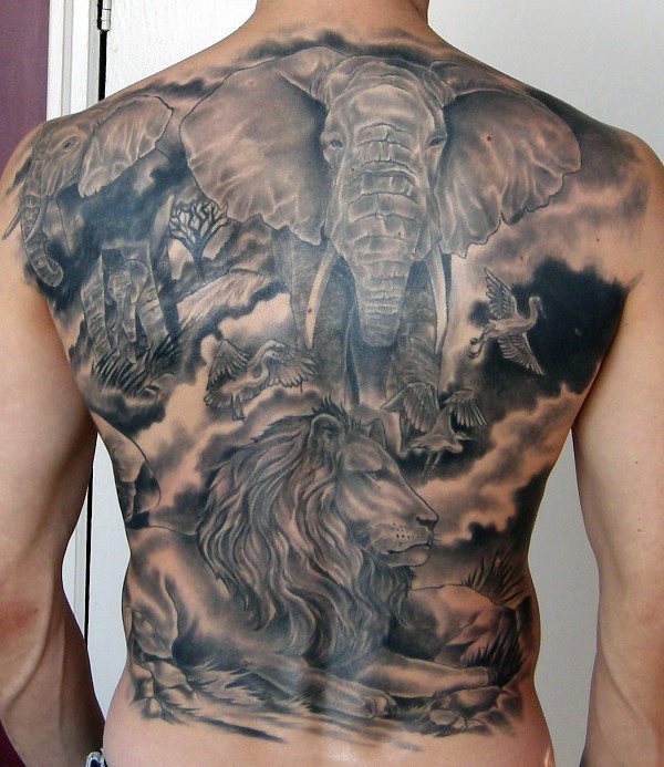 tatuaje elefante para hombre 37