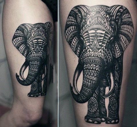 tatuaje elefante para hombre 40