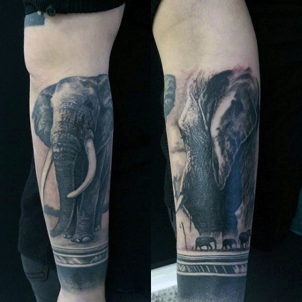tatuaje elefante para hombre 41