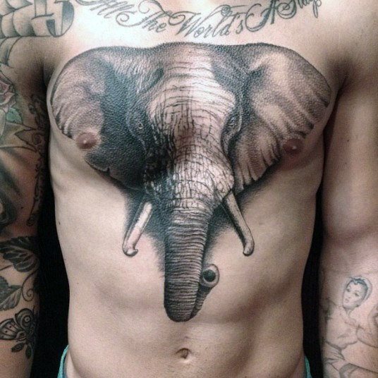 tatuaje elefante para hombre 44