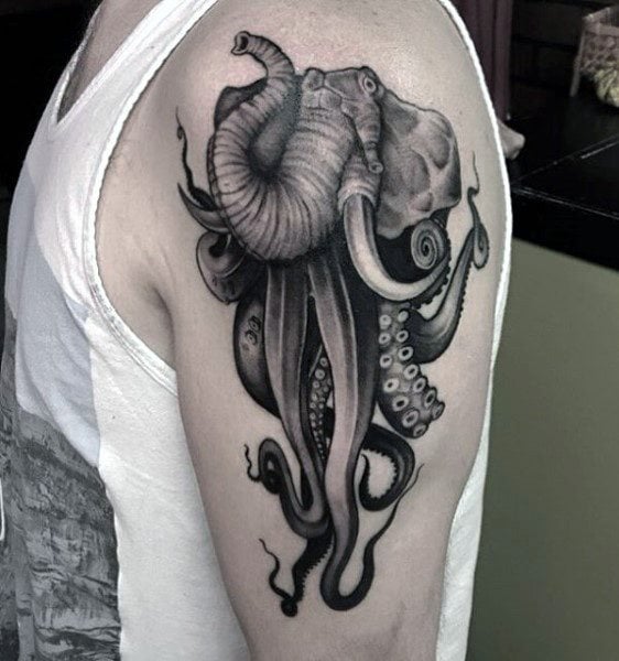 tatuaje elefante para hombre 47