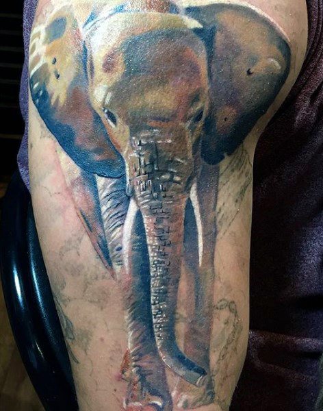tatuaje elefante para hombre 54