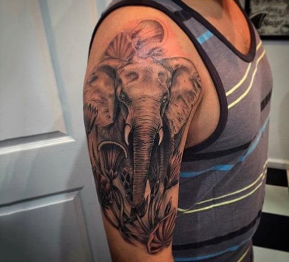 tatuaje elefante para hombre 55