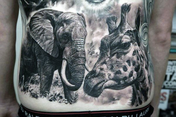 tatuaje elefante para hombre 75