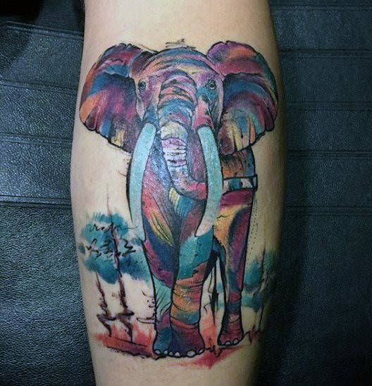 tatuaje elefante para hombre 78