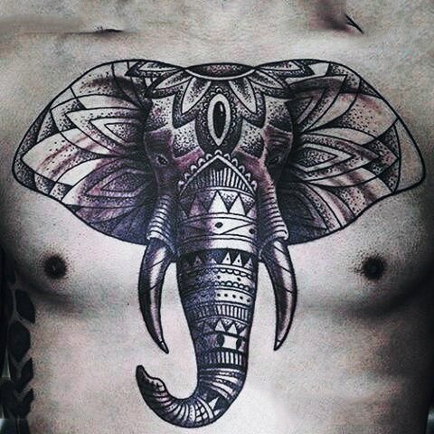 tatuaje elefante para hombre 79
