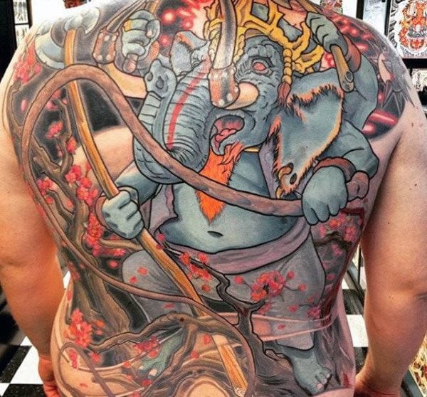 tatuaje elefante para hombre 87