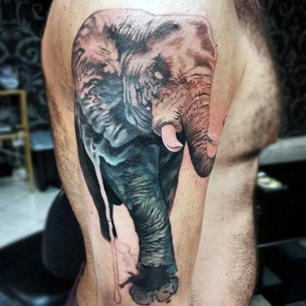 tatuaje elefante para hombre 90