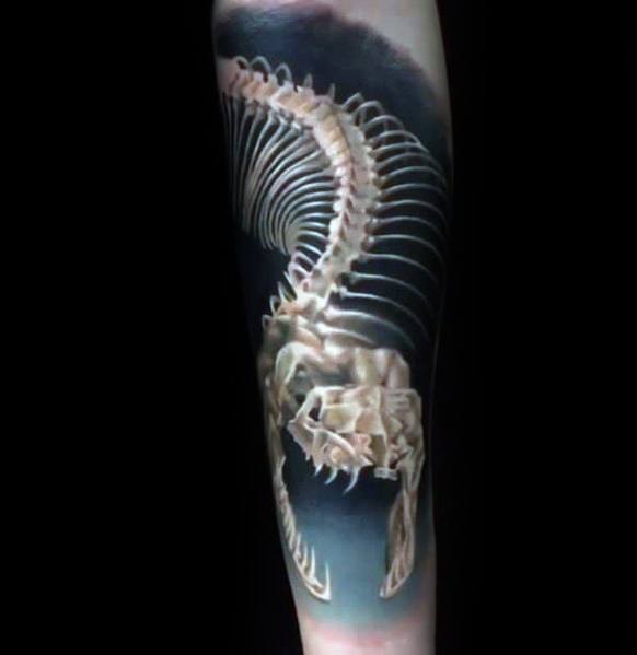 tatuaje esqueleto serpiente para hombre 20
