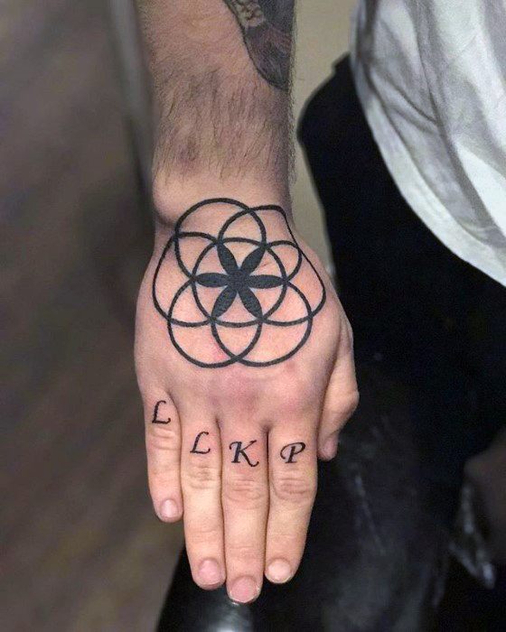 tatuaje geometrico mano para hombre 29