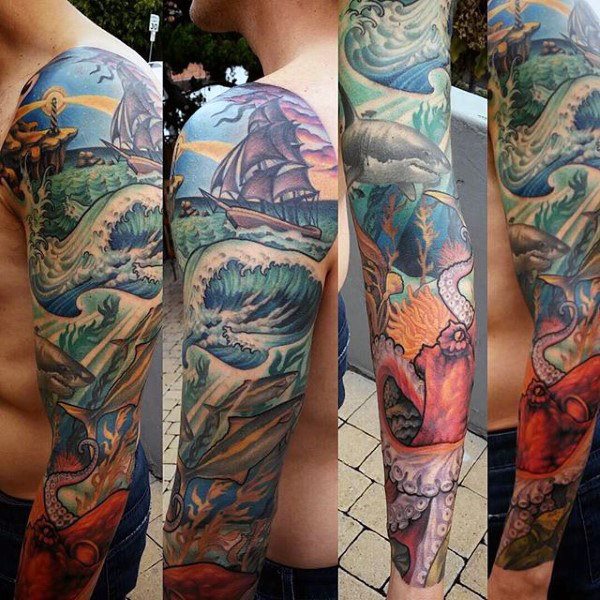 tatuaje nautico para hombre 17