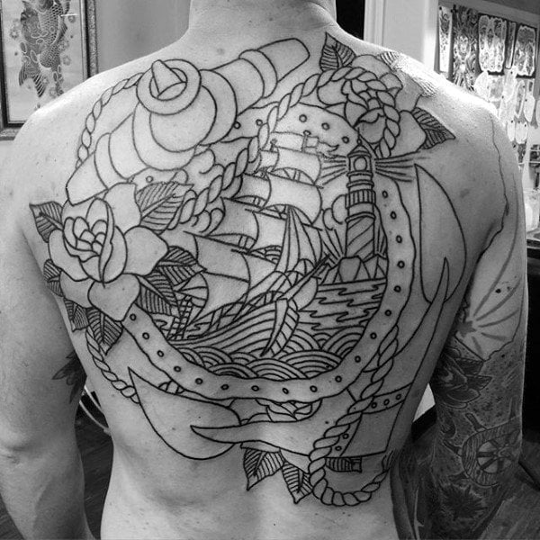 tatuaje nautico para hombre 60
