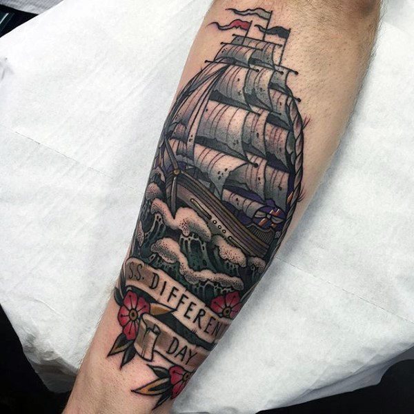 tatuaje nautico para hombre 86