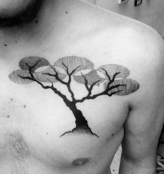 tatuaje perfecto arbol para hombre 24