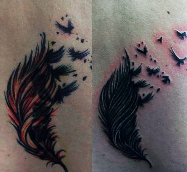 tatuaje plumas para hombre 12