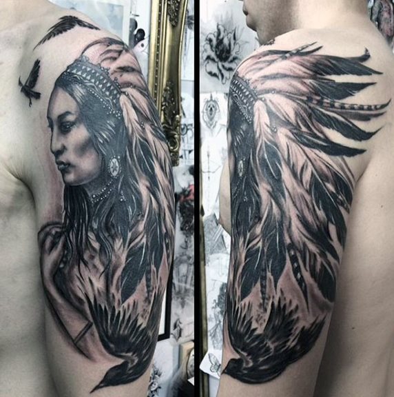 tatuaje plumas para hombre 44