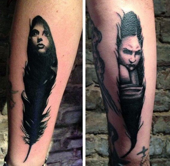 tatuaje plumas para hombre 46