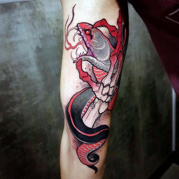 tatuaje serpiente nuevo estilo para hombre 07