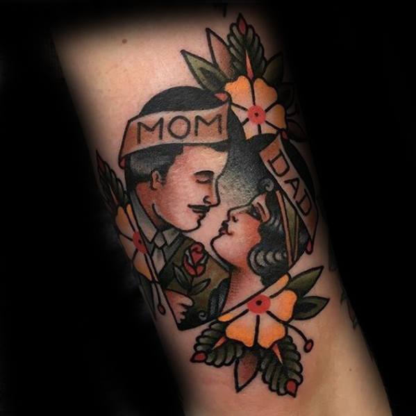 tatuaje tradicional mama para hombre 18